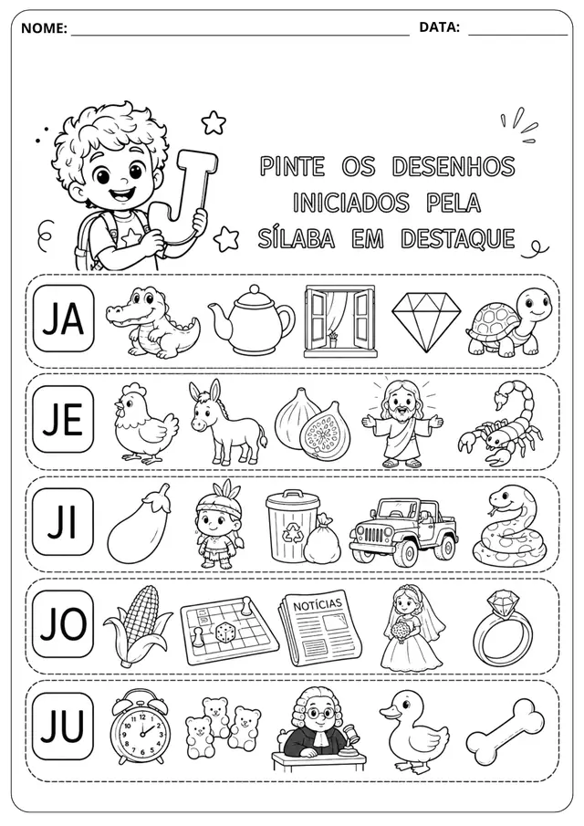 Prévia da atividade Sílaba Inicial: J