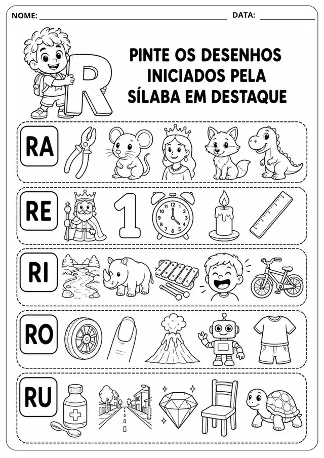 Prévia da atividade Sílaba Inicial: R