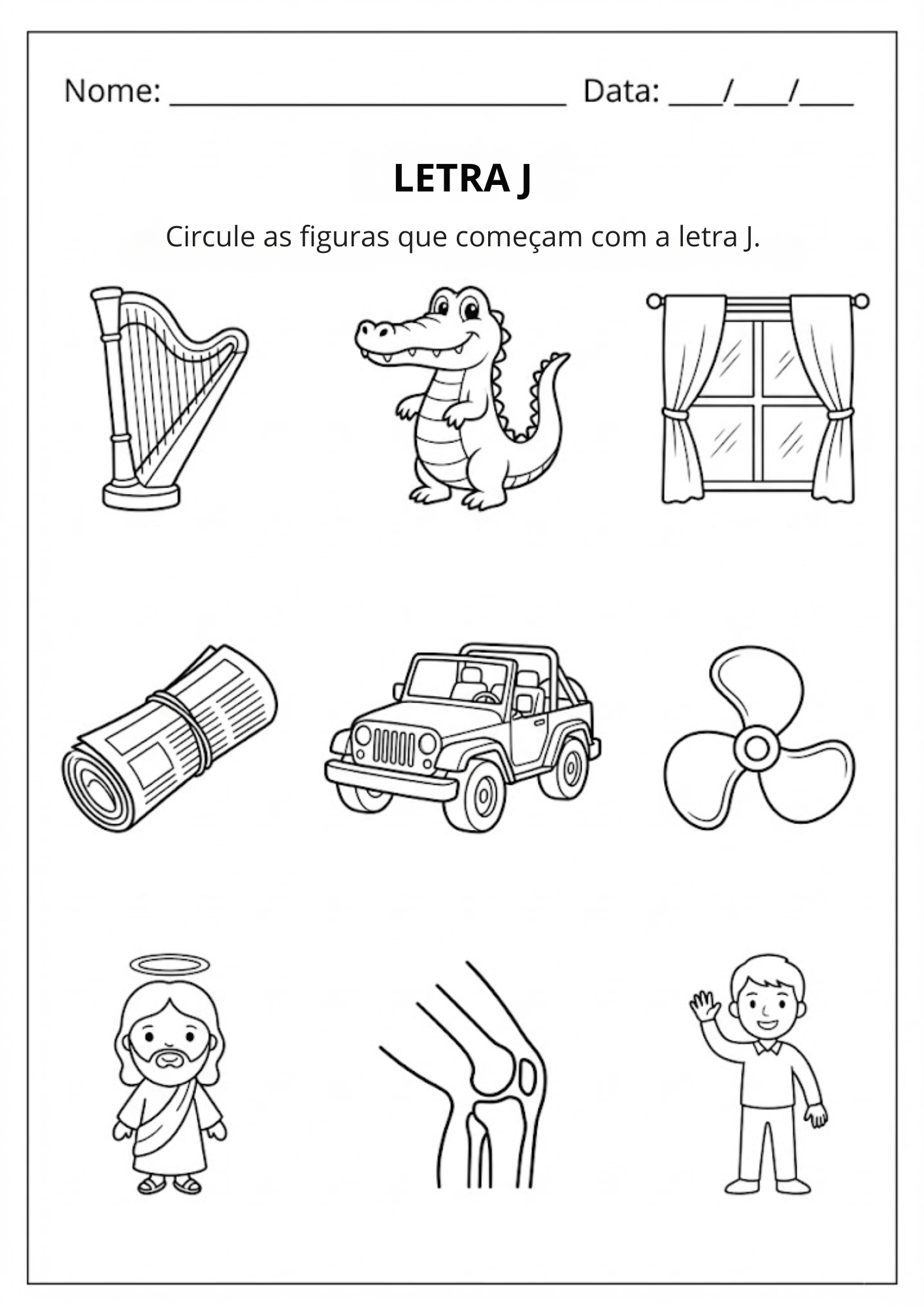 Prévia da atividade Letra J - inicial