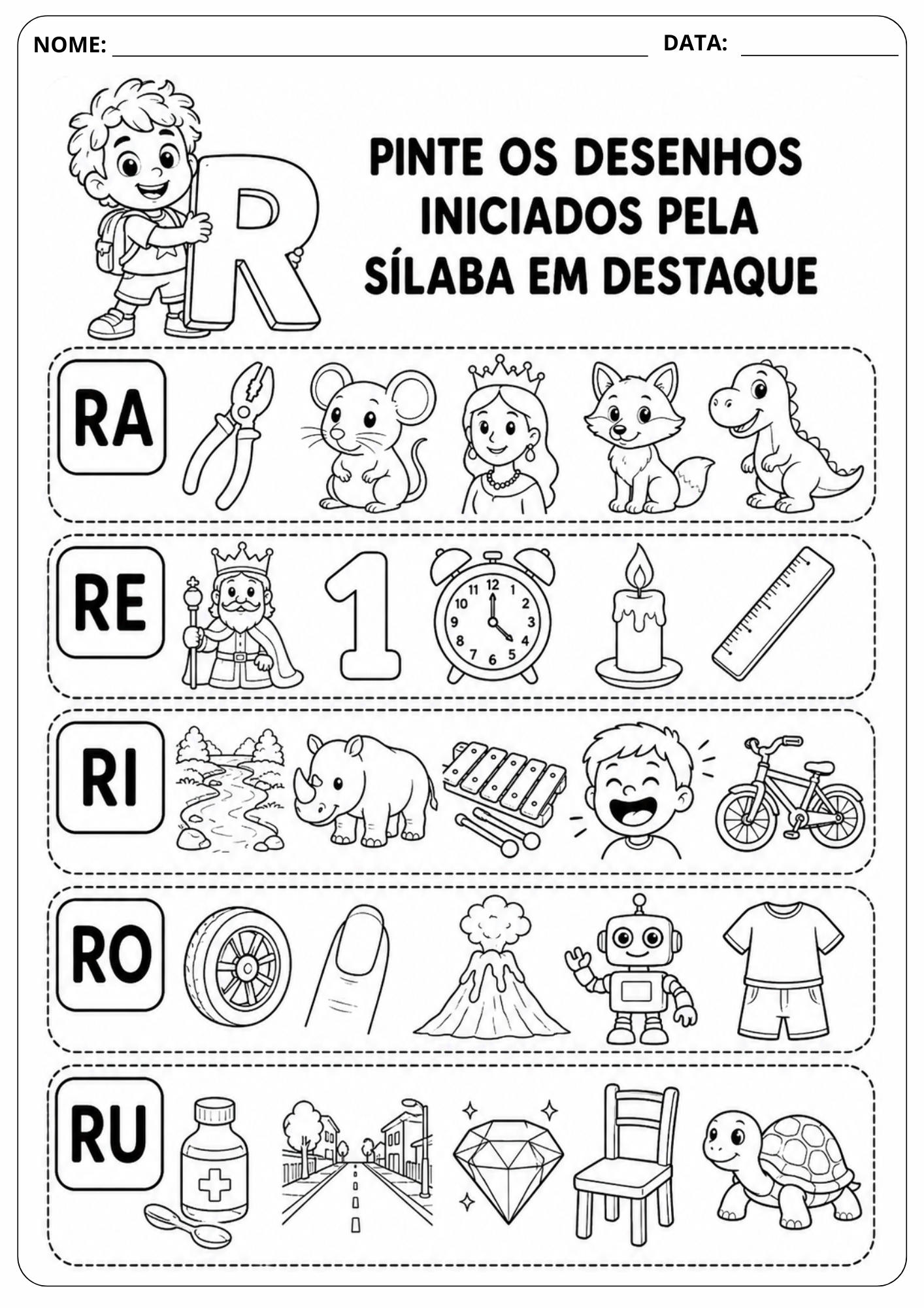 Prévia da atividade Sílaba Inicial: R